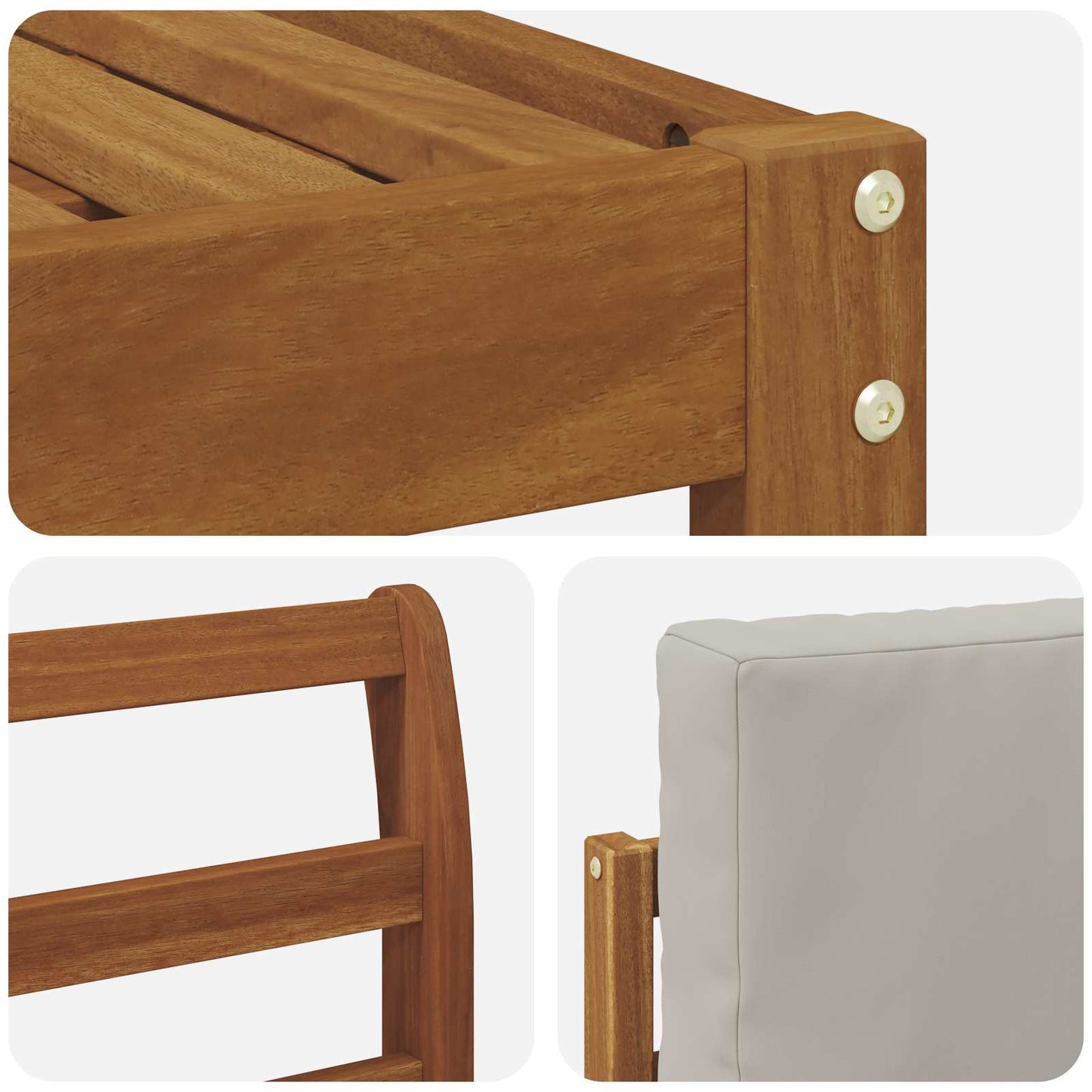 Set di divani da esterno 8 pcs Grigio Naturale e Chiaro | homemem39