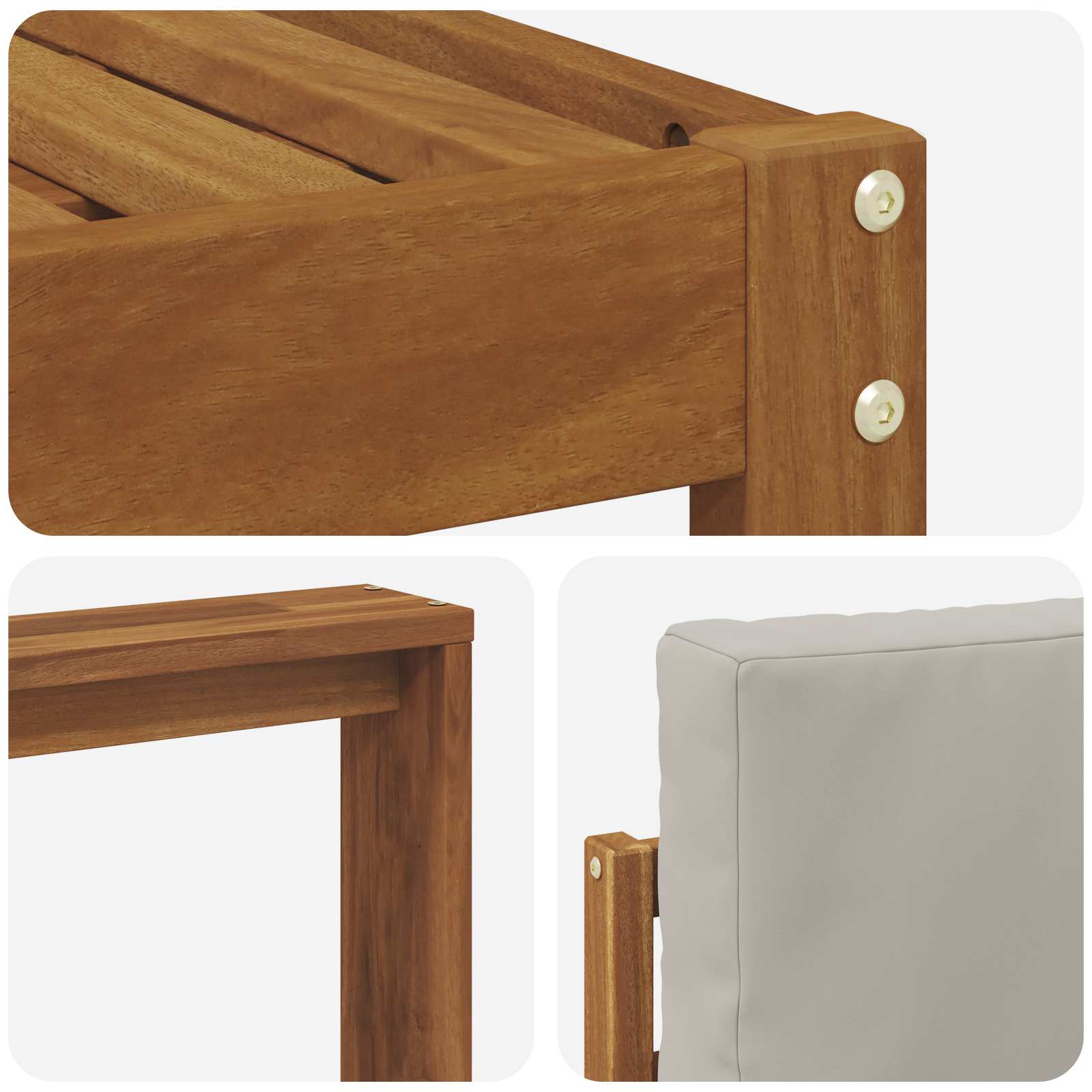 Set di divani da esterno 8 pcs Grigio Naturale e Chiaro | homemem39