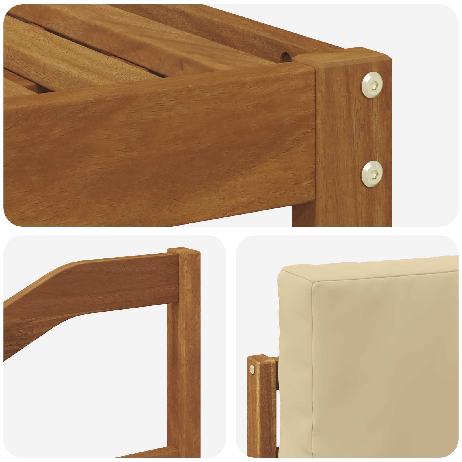 Set di divani da esterno con cuscino 8 pcs Naturale e Beige | homemem39