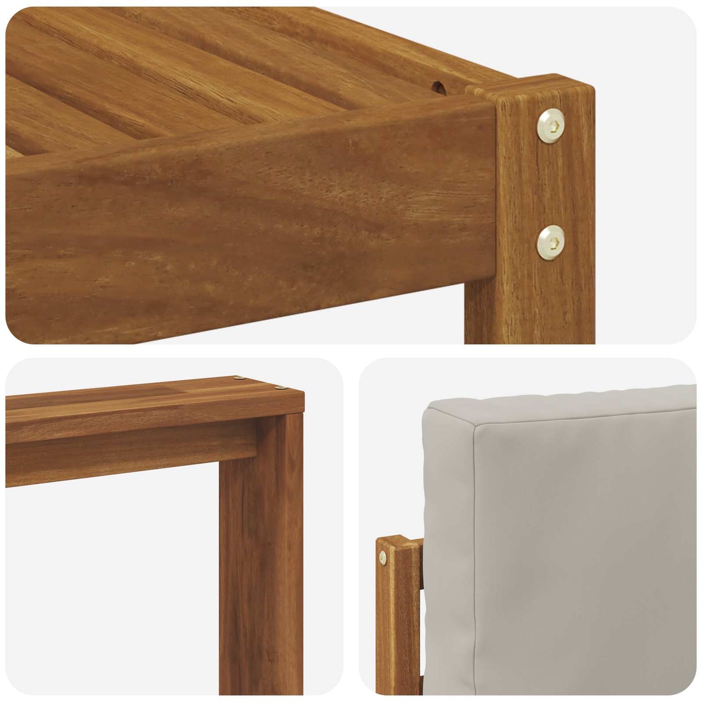 Set di divani da esterno 9 pcs Grigio Naturale e Chiaro | homemem39