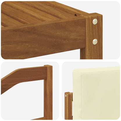Set di divani da esterno con cuscino 9 pcs Naturale e Crema | homemem39