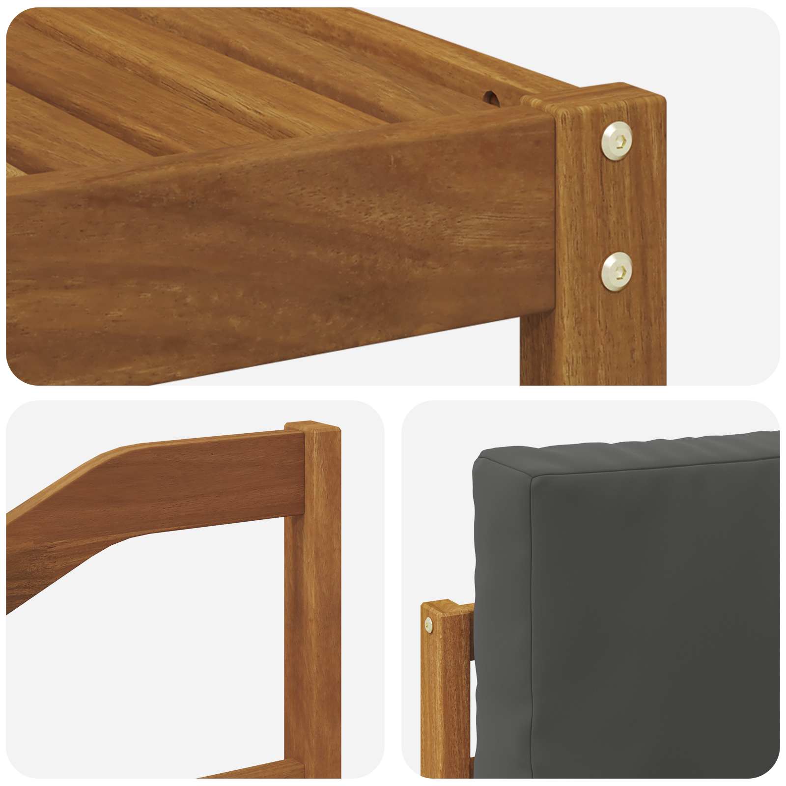 Set di divani da esterno con cuscino 9 pcs Naturale e Antracite | homemem39