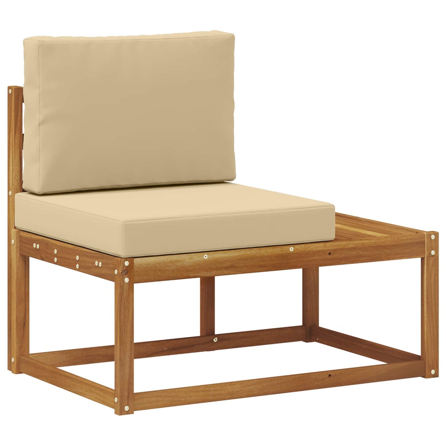 Set di divani da esterno con cuscino 6 Pezzo Naturale e Beige | homemem39