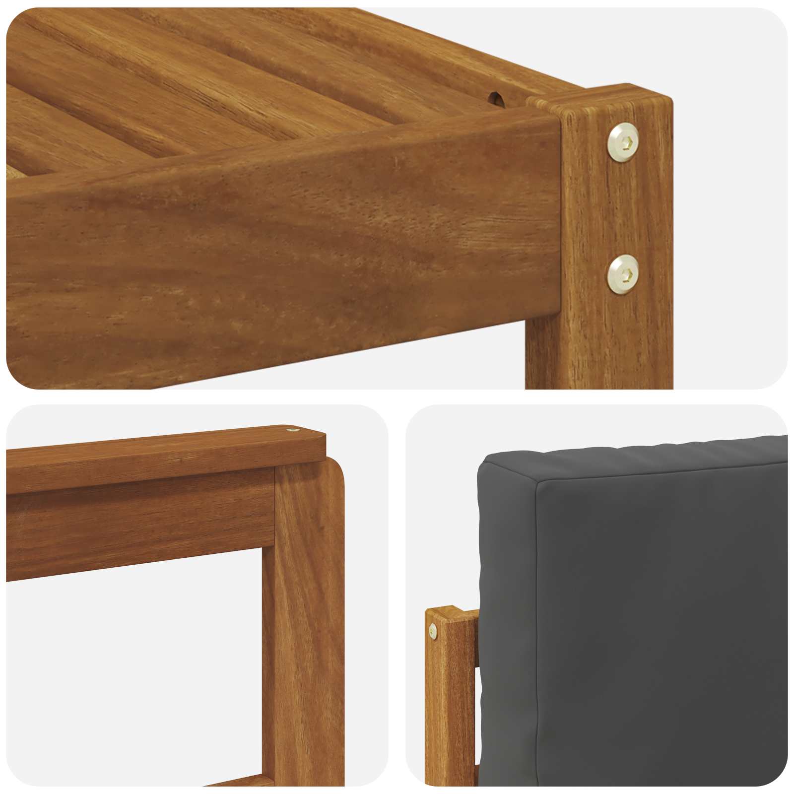 Set di divani da esterno 11 pcs Naturale e Antracite | homemem39