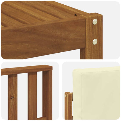 Set di divani da esterno con cuscino 11 pcs Naturale e Crema | homemem39