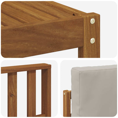 Set di divani da esterno 11 pcs Grigio Naturale e Chiaro | homemem39