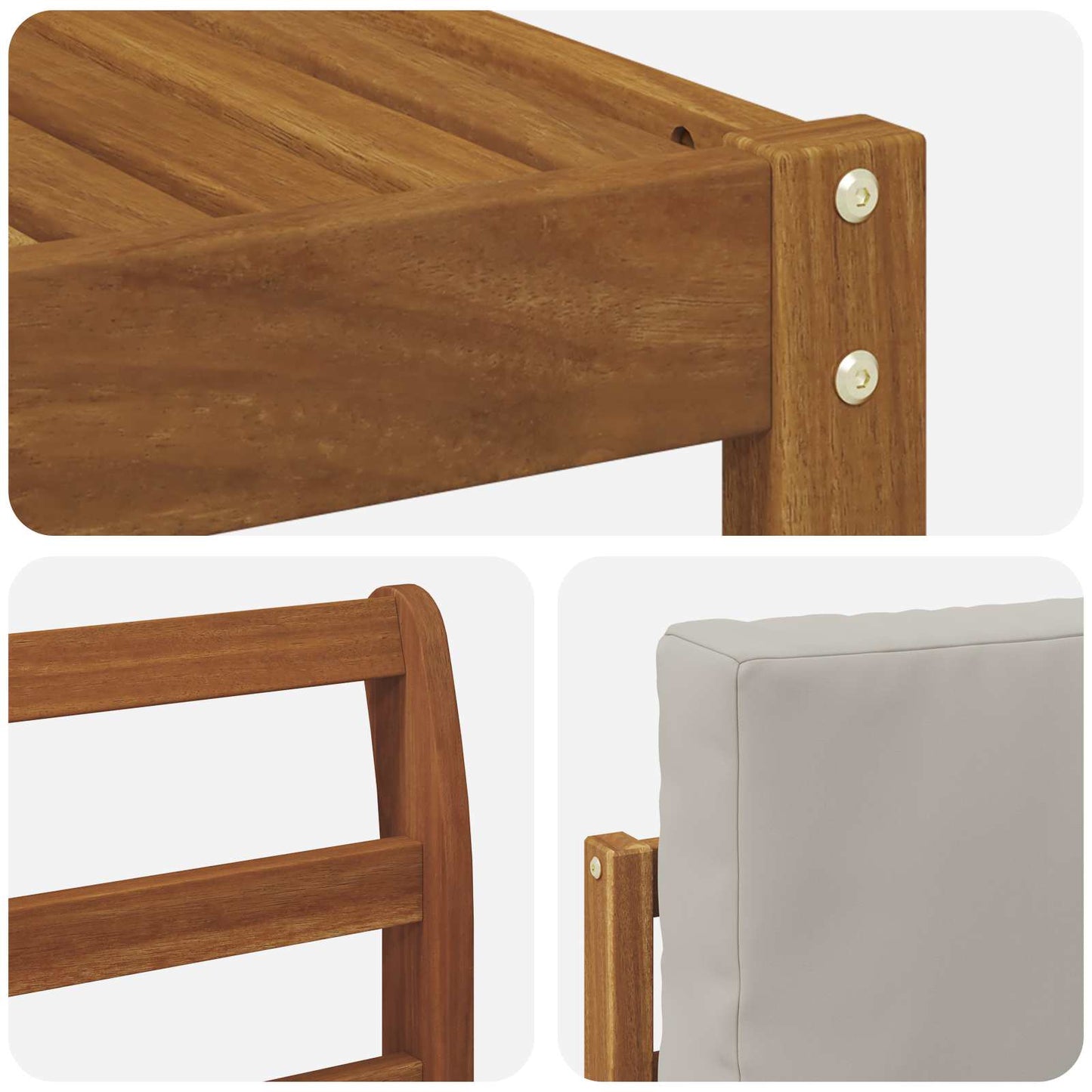 Set di divani da esterno 11 pcs Grigio Naturale e Chiaro | homemem39