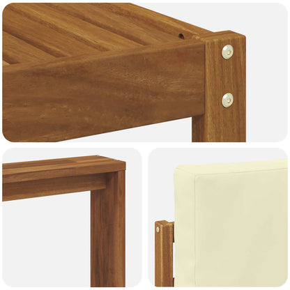 Set di divani da esterno con cuscino 11 pcs Naturale e Crema | homemem39