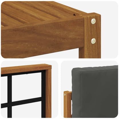 Set di divani da esterno 11 pcs Naturale e Antracite | homemem39