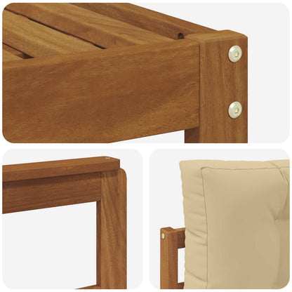 Set di divani da esterno con cuscino 7 pcs Naturale e Beige | homemem39
