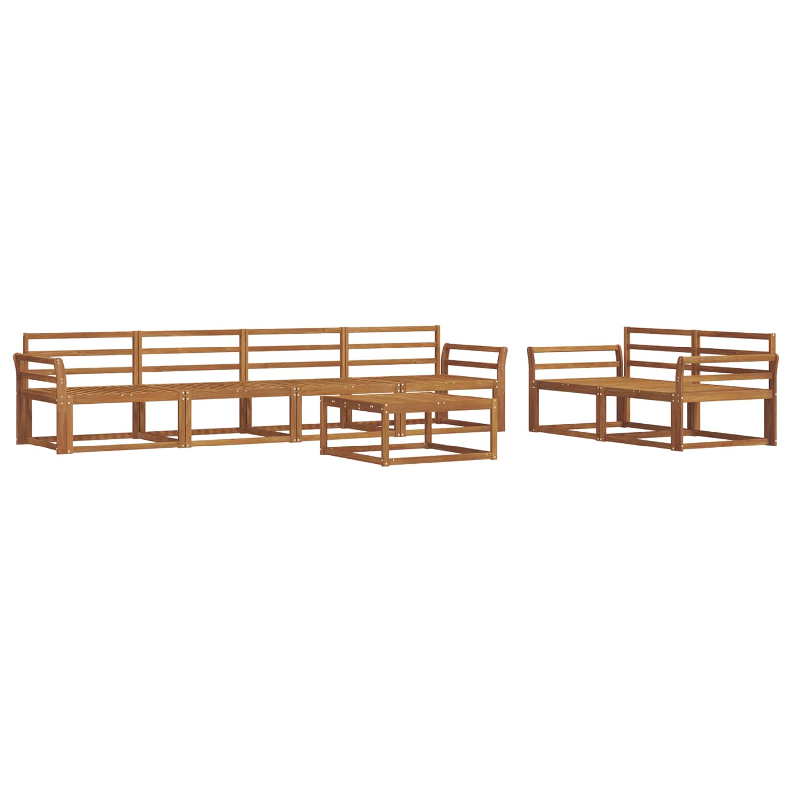 Set di divani da esterno 7 pcs Naturale | homemem39