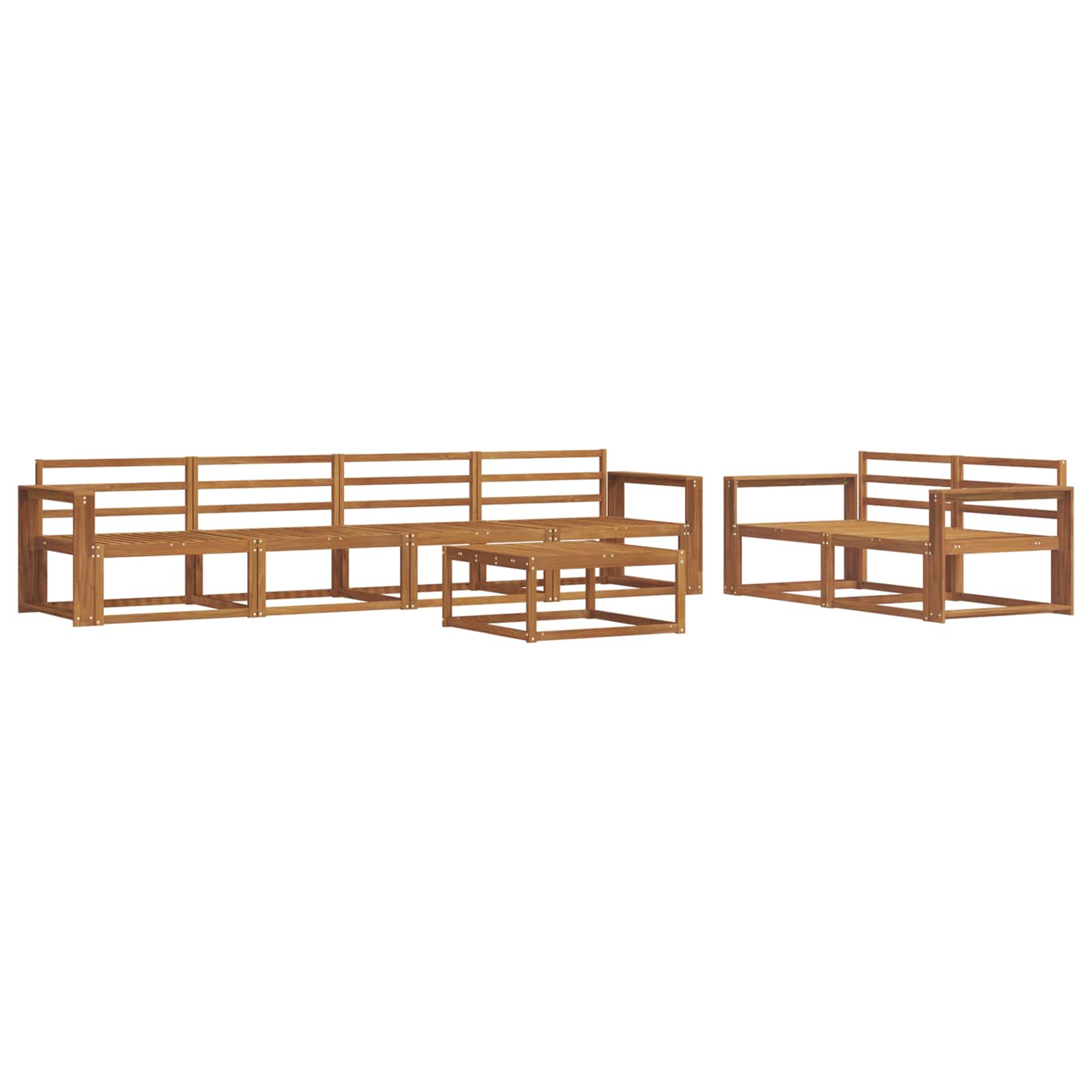 Set di divani da esterno 7 pcs Naturale | homemem39