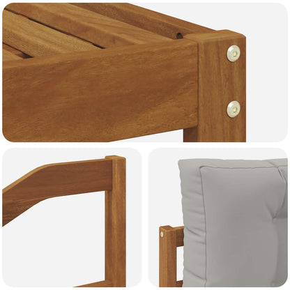 Set di divani da esterno 7 pcs Grigio Naturale e Chiaro | homemem39
