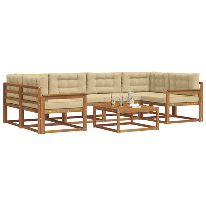 Set di divani da esterno 7 pcs Naturale e Beige | homemem39