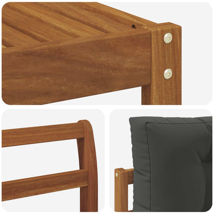 Set di divani da esterno con cuscino 7 pcs Naturale e Antracite | homemem39