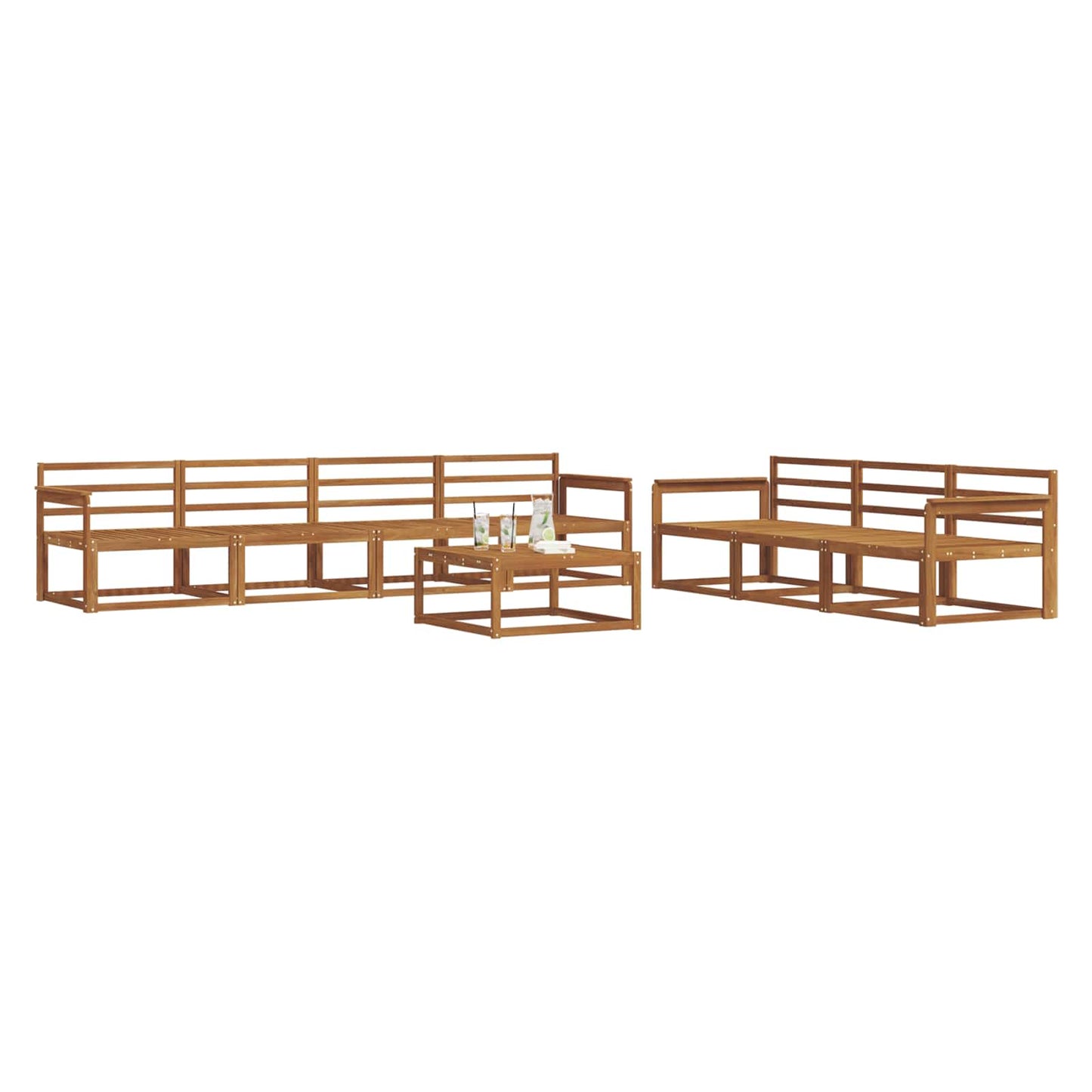 Set di divani da esterno 8 pcs Naturale | homemem39