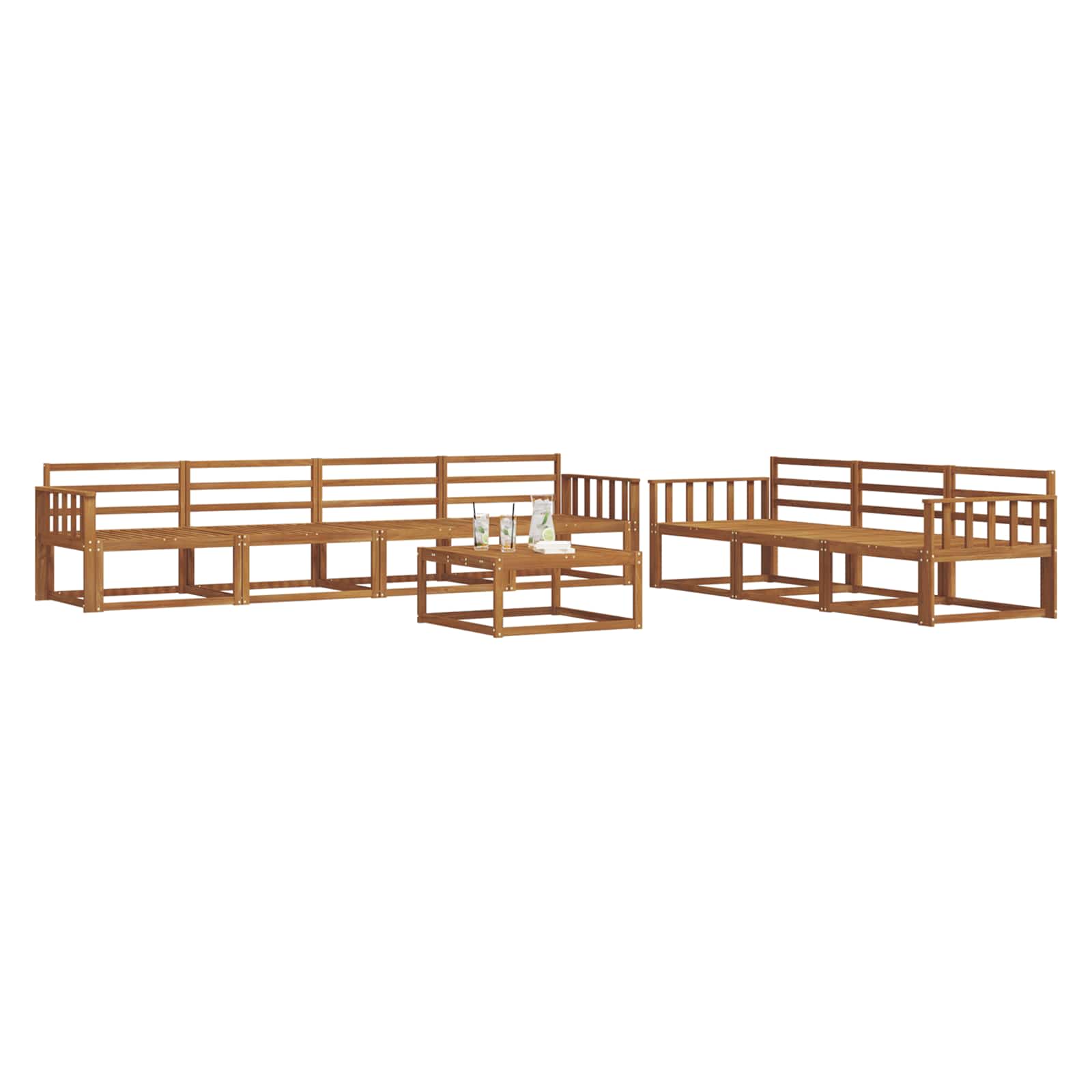 Set di divani da esterno 8 pcs Naturale | homemem39