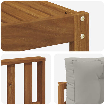 Set di divani da esterno 5 pcs Grigio Naturale e Chiaro | homemem39