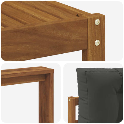 Set di divani da esterno con cuscino 5 pcs Naturale e Antracite | homemem39