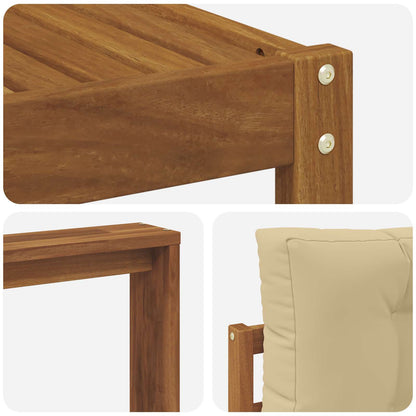 Set di divani da esterno con cuscino 5 pcs Naturale e Beige | homemem39