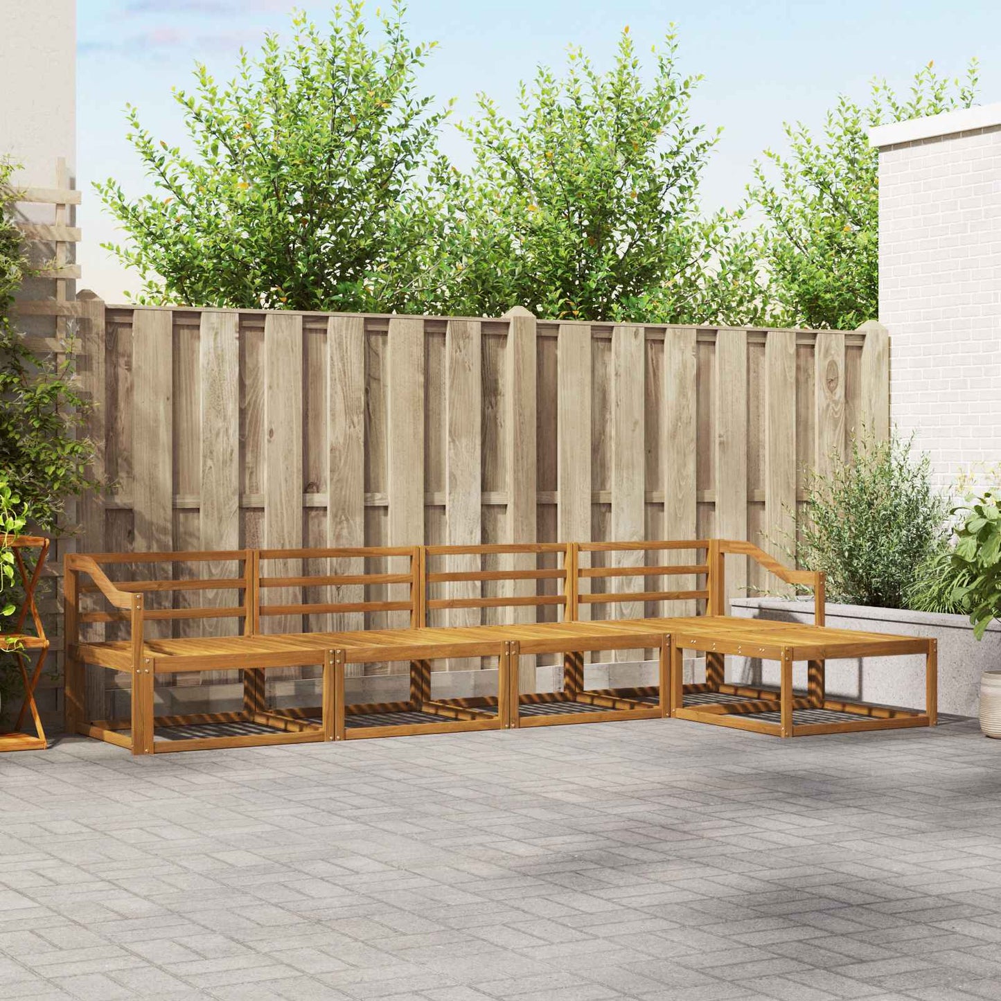 Set di divani da esterno 5 pcs Naturale | homemem39