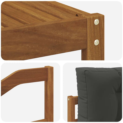 Set di divani da esterno con cuscino 5 pcs Naturale e Antracite | homemem39