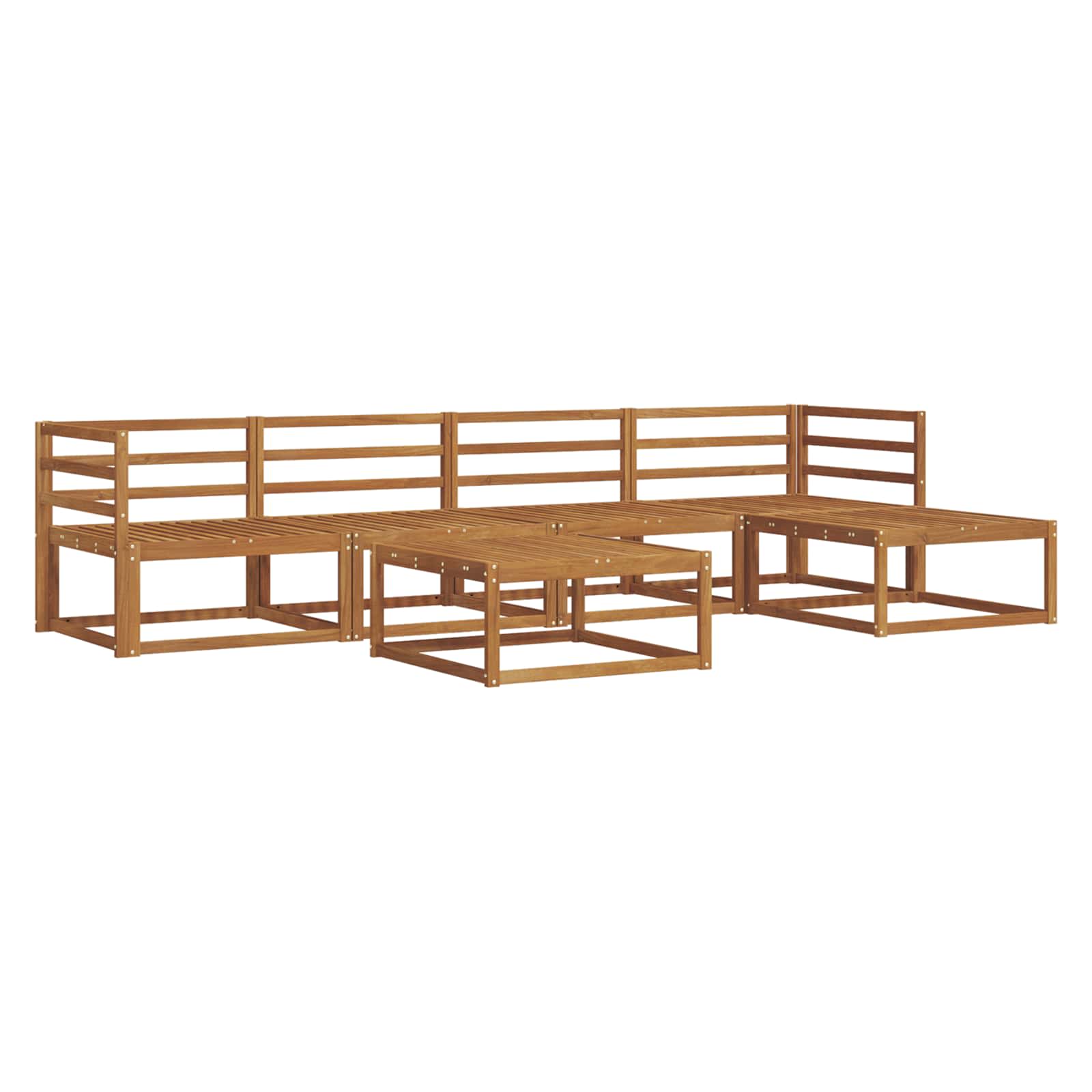 Set di divani da esterno 6 pcs Naturale | homemem39
