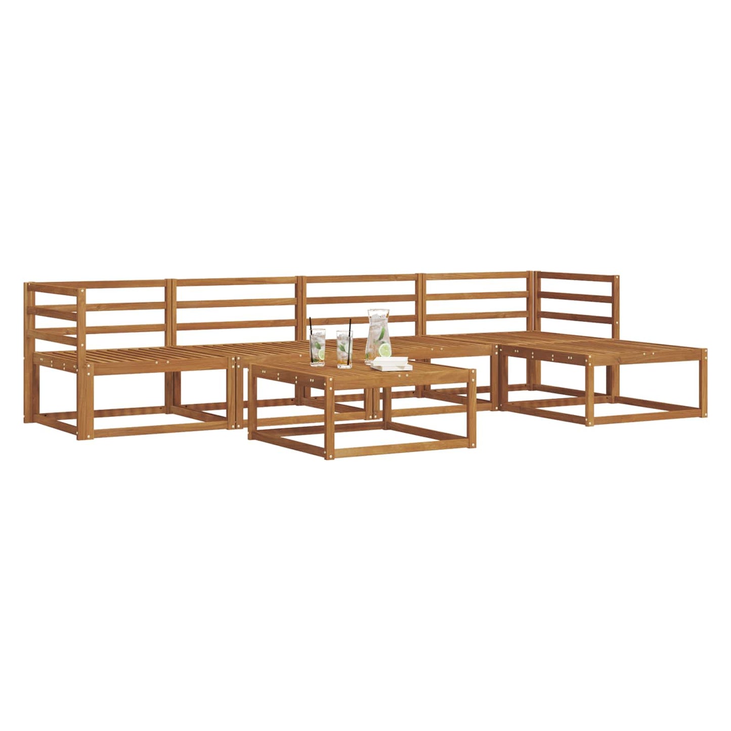 Set di divani da esterno 6 pcs Naturale | homemem39