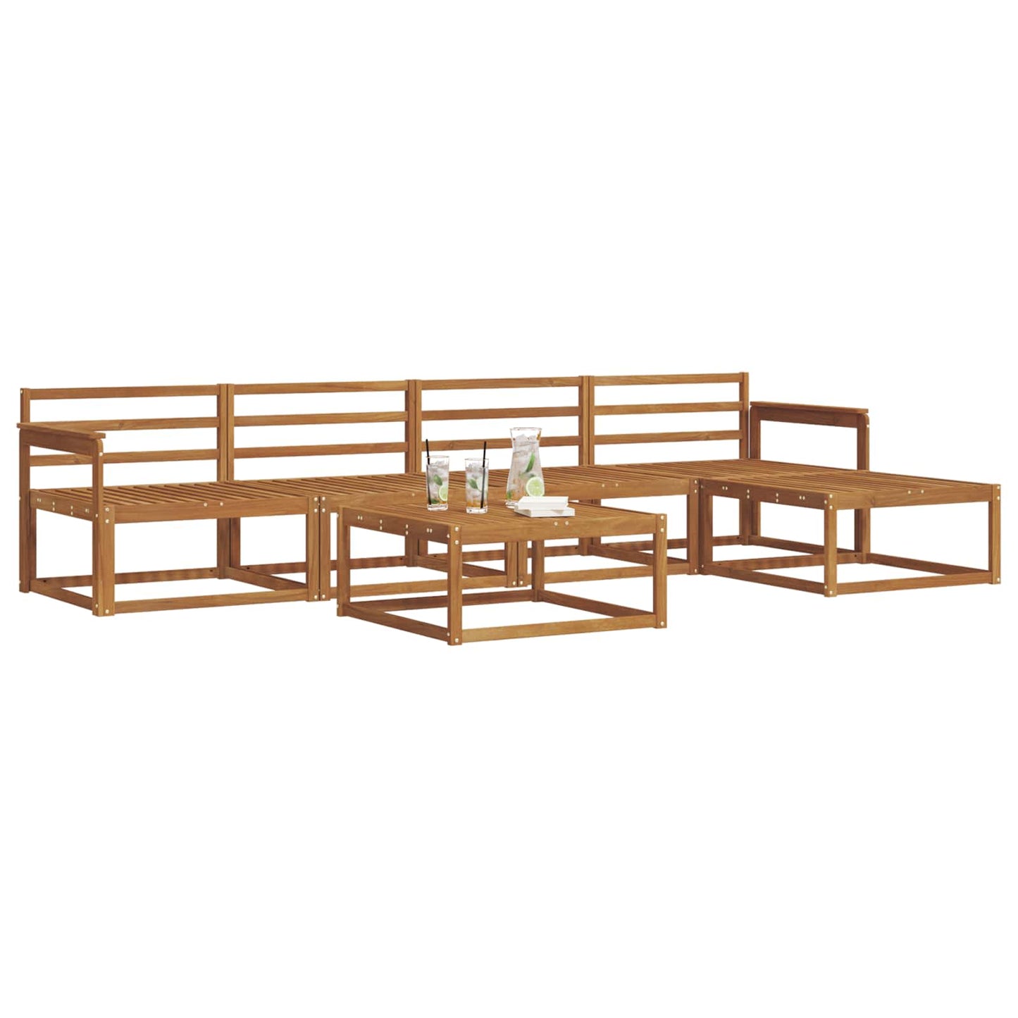 Set di divani da esterno 6 pcs Naturale | homemem39