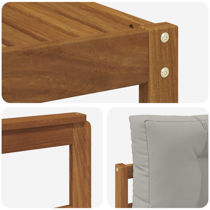 Set di divani da esterno 6 pcs Grigio Naturale e Chiaro | homemem39