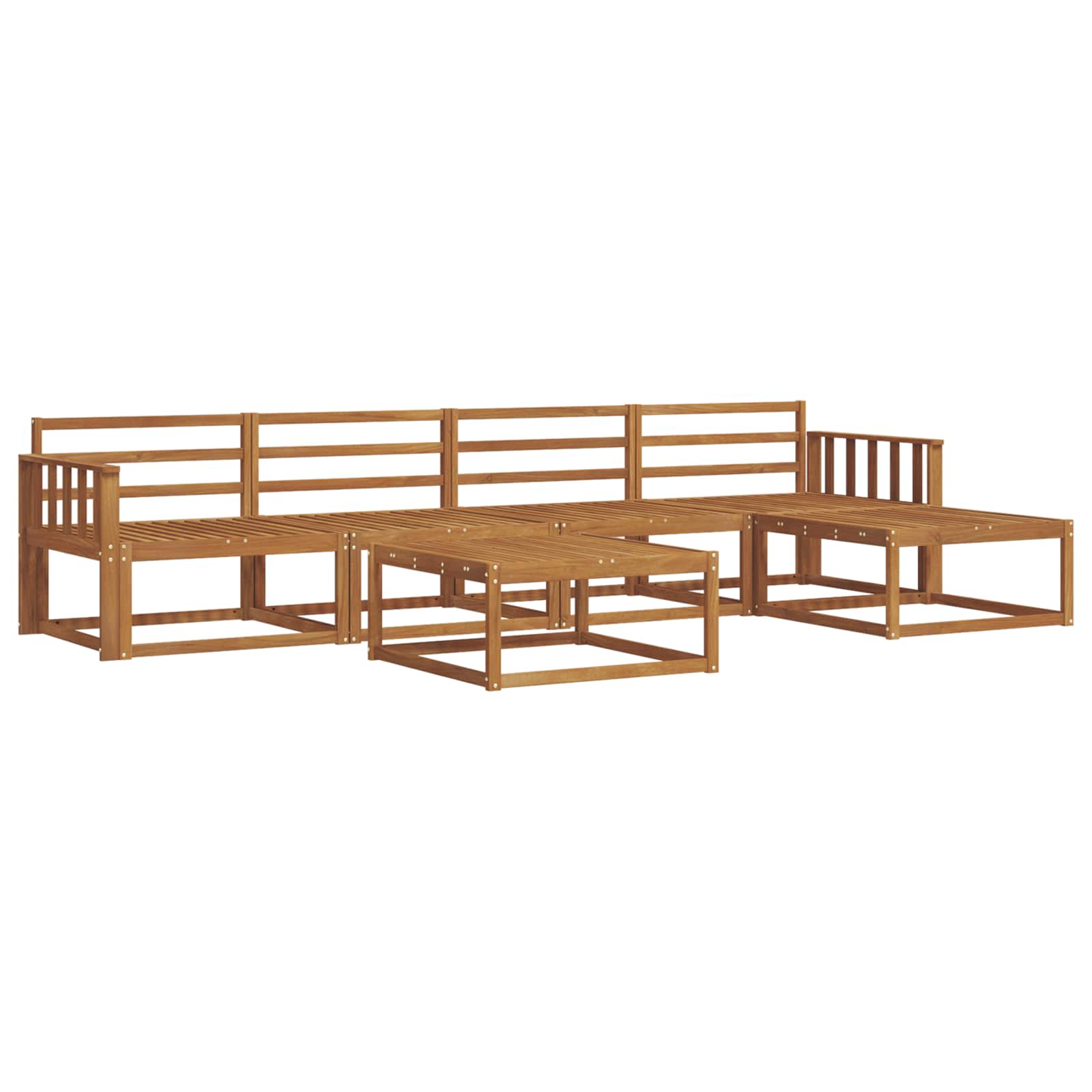 Set di divani da esterno 6 pcs Naturale | homemem39
