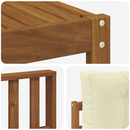 Set di divani da esterno con cuscino 6 pcs Naturale e Crema | homemem39