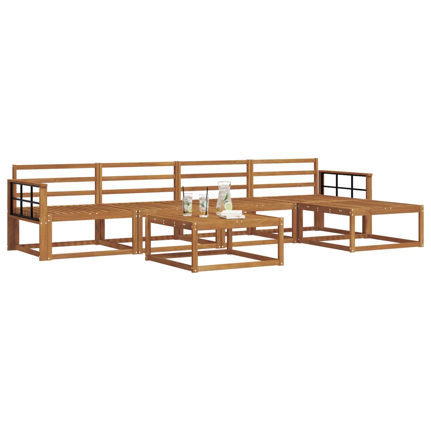 Set di divani da esterno 6 pcs Naturale | homemem39