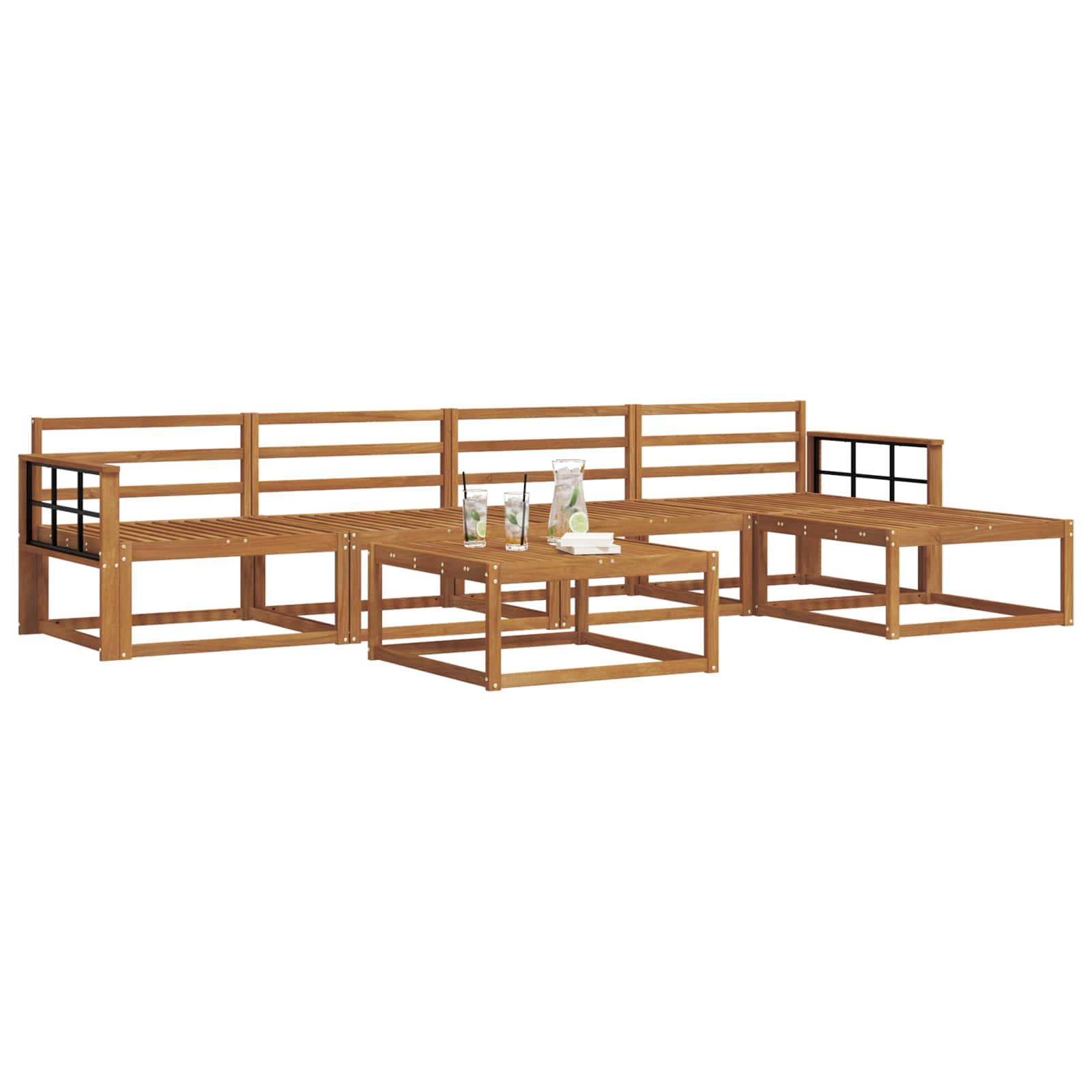 Set di divani da esterno 6 pcs Naturale | homemem39