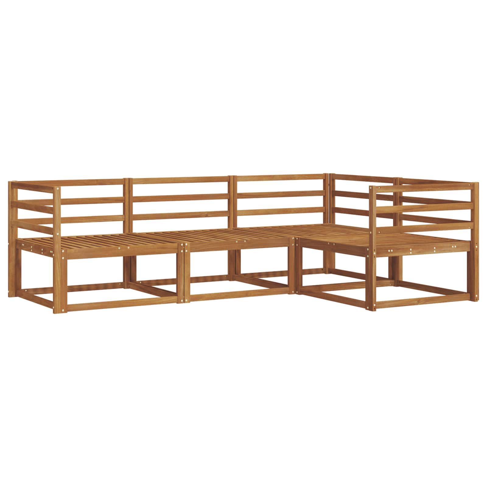 Set di divani da esterno 4 pcs Naturale | homemem39
