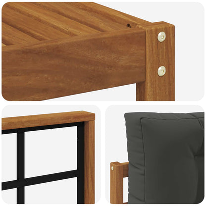 Set di divani da esterno con cuscino 6 pcs Naturale e Antracite | homemem39