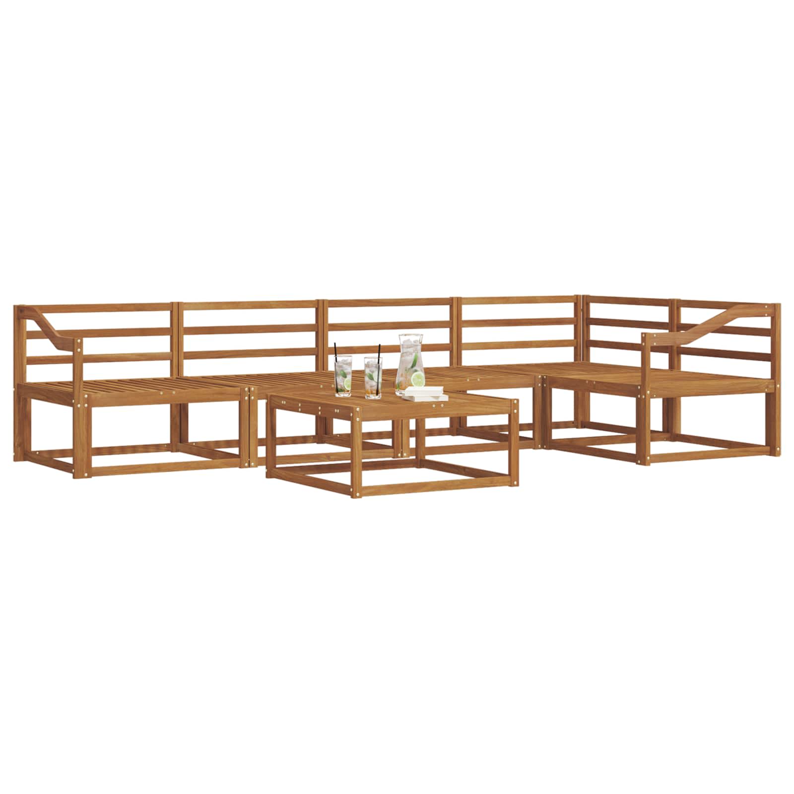 Set di divani da esterno 6 pcs Naturale | homemem39