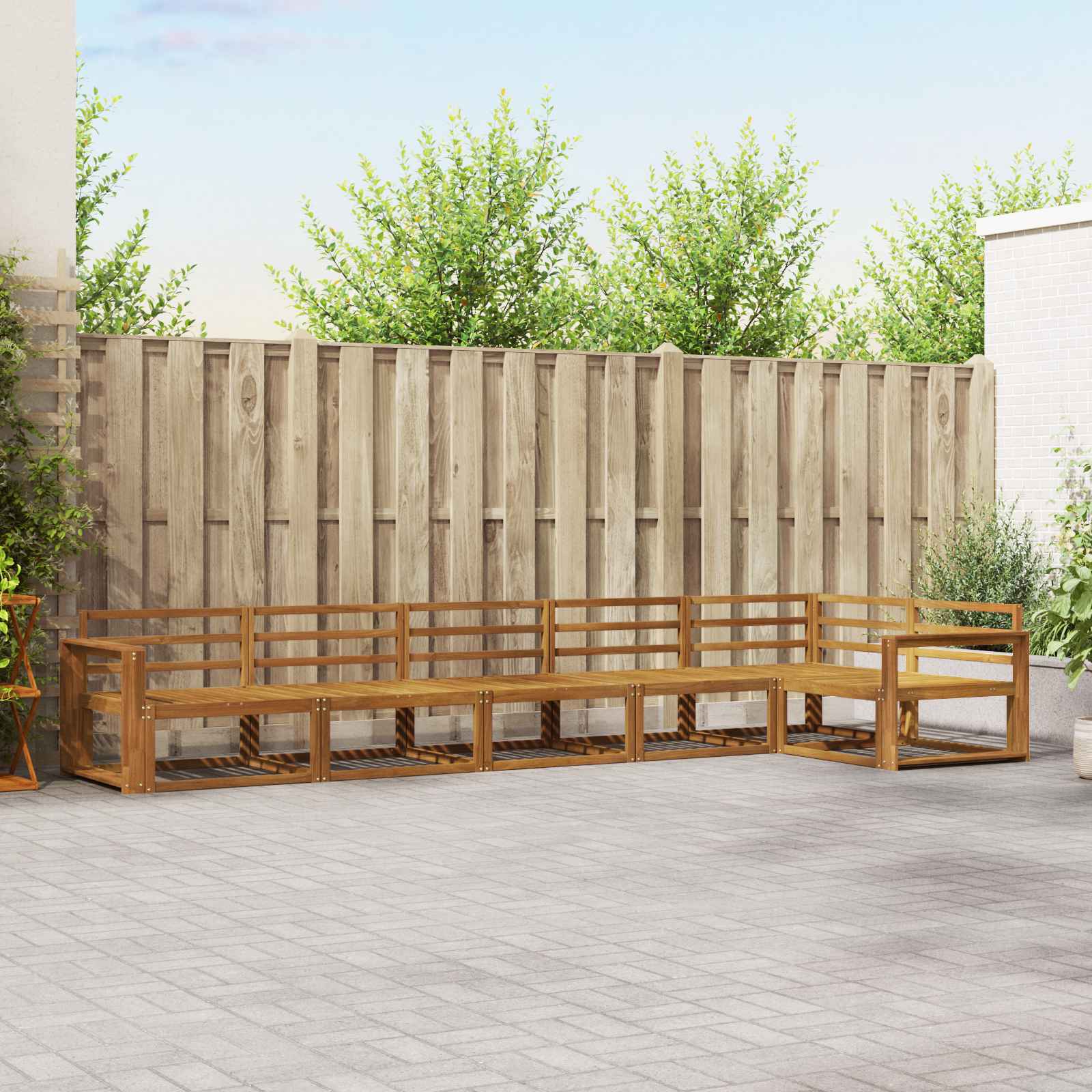 Set di divani da esterno 6 pcs Naturale | homemem39