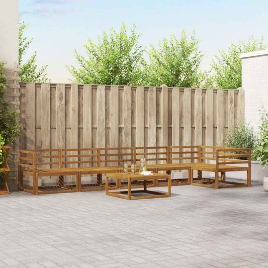 Set di divani da esterno 7 pcs Naturale