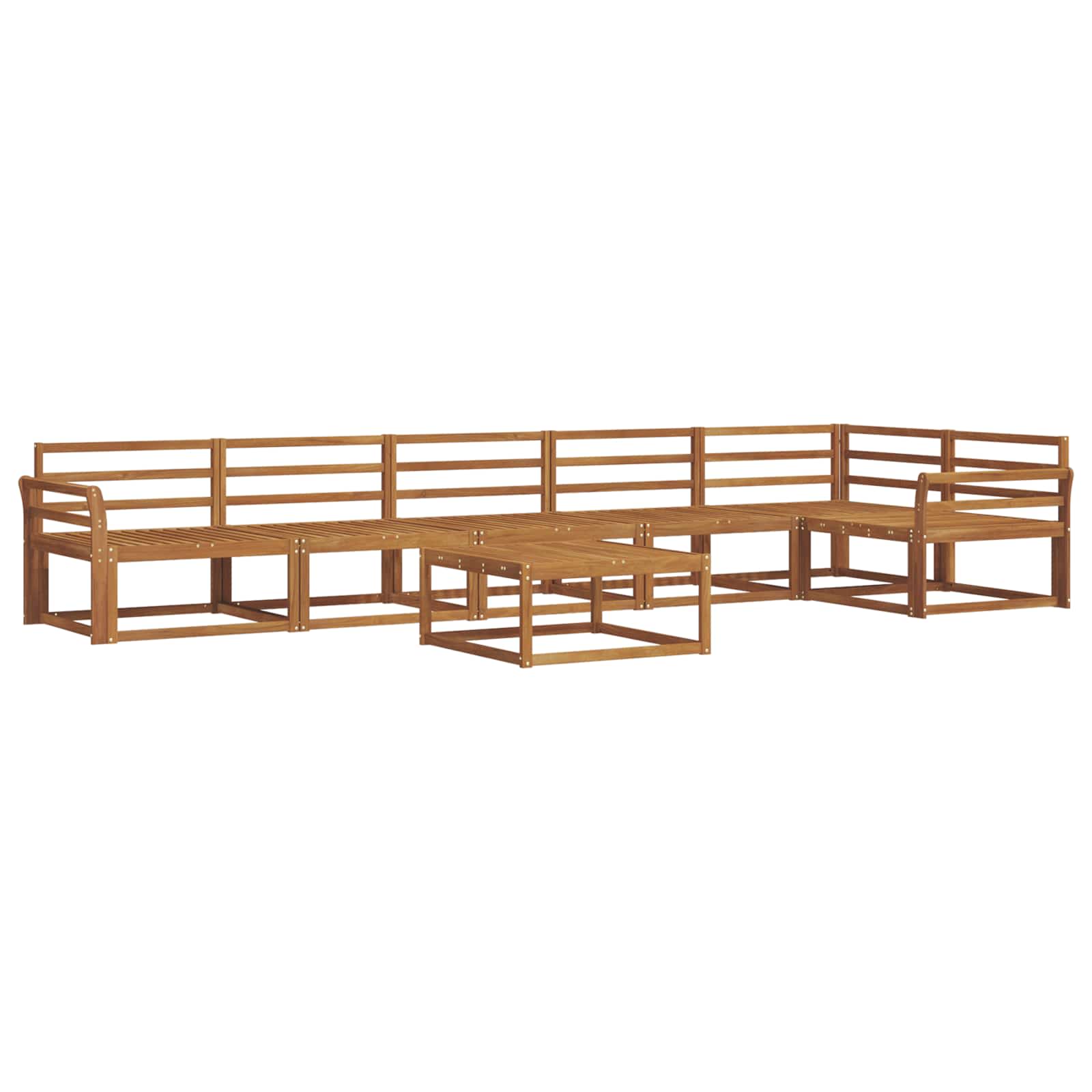 Set di divani da esterno 7 pcs Naturale | homemem39