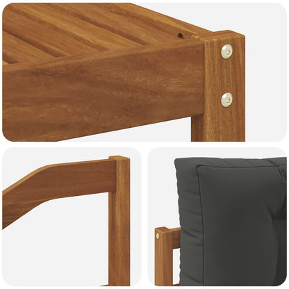 Set di divani da esterno con cuscino 7 pcs Naturale e Antracite | homemem39
