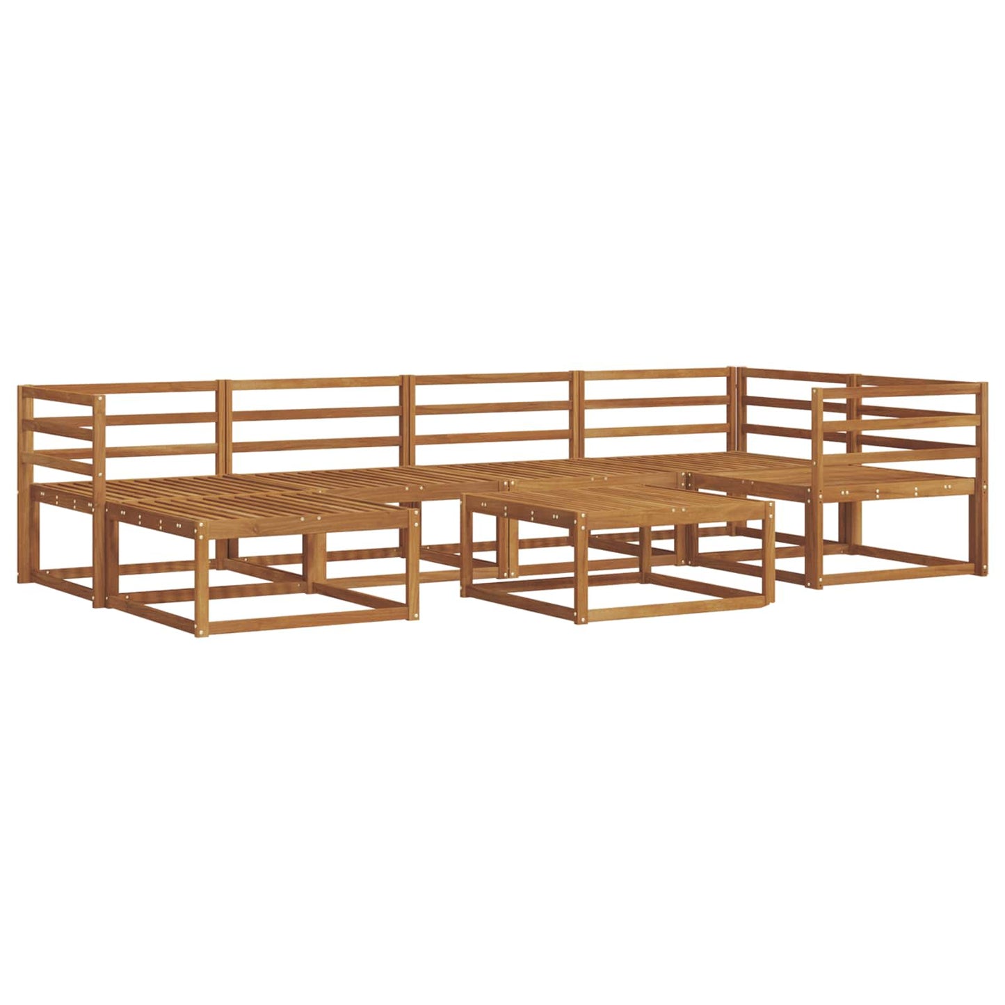 Set di divani da esterno 7 pcs Naturale | homemem39