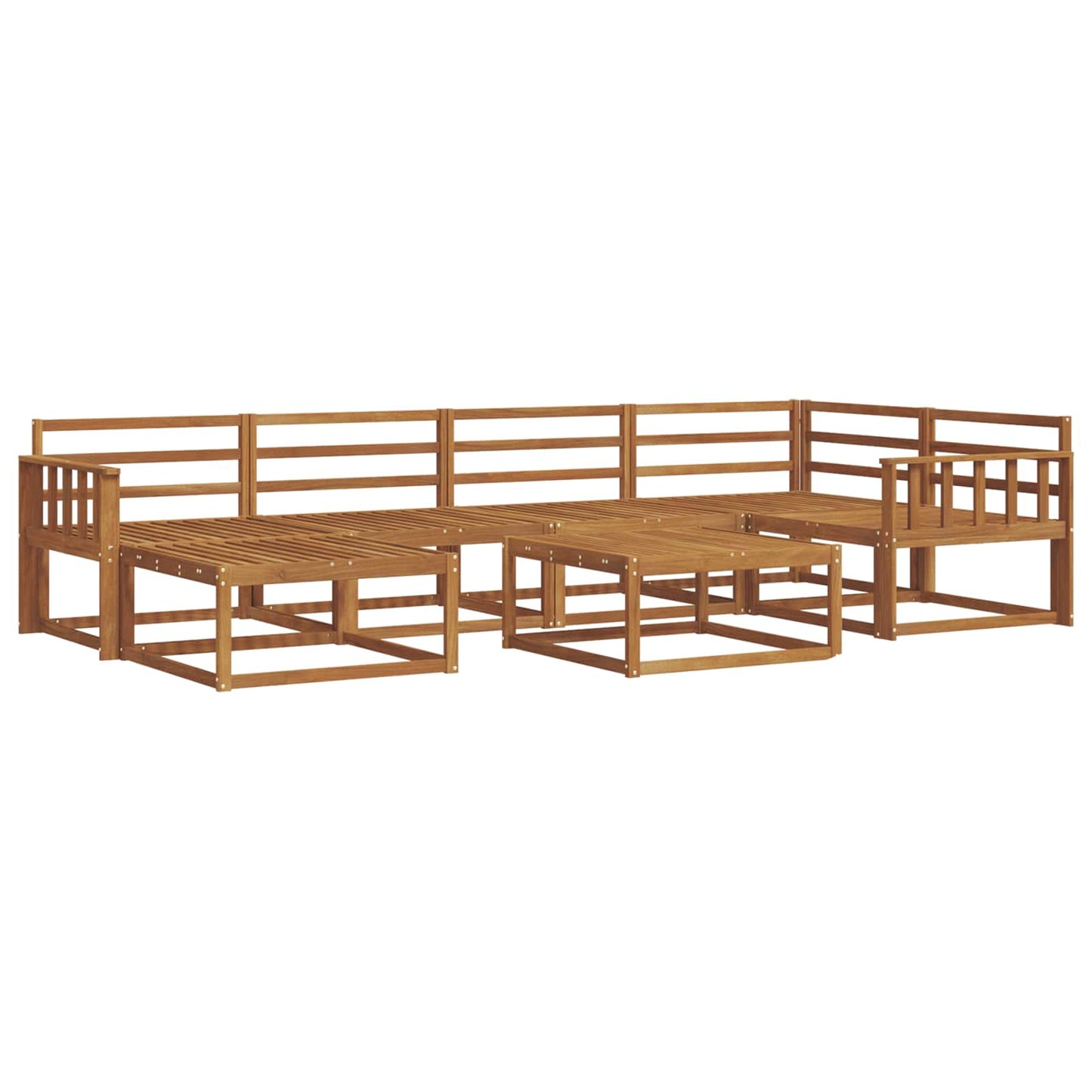 Set di divani da esterno 7 pcs Naturale | homemem39