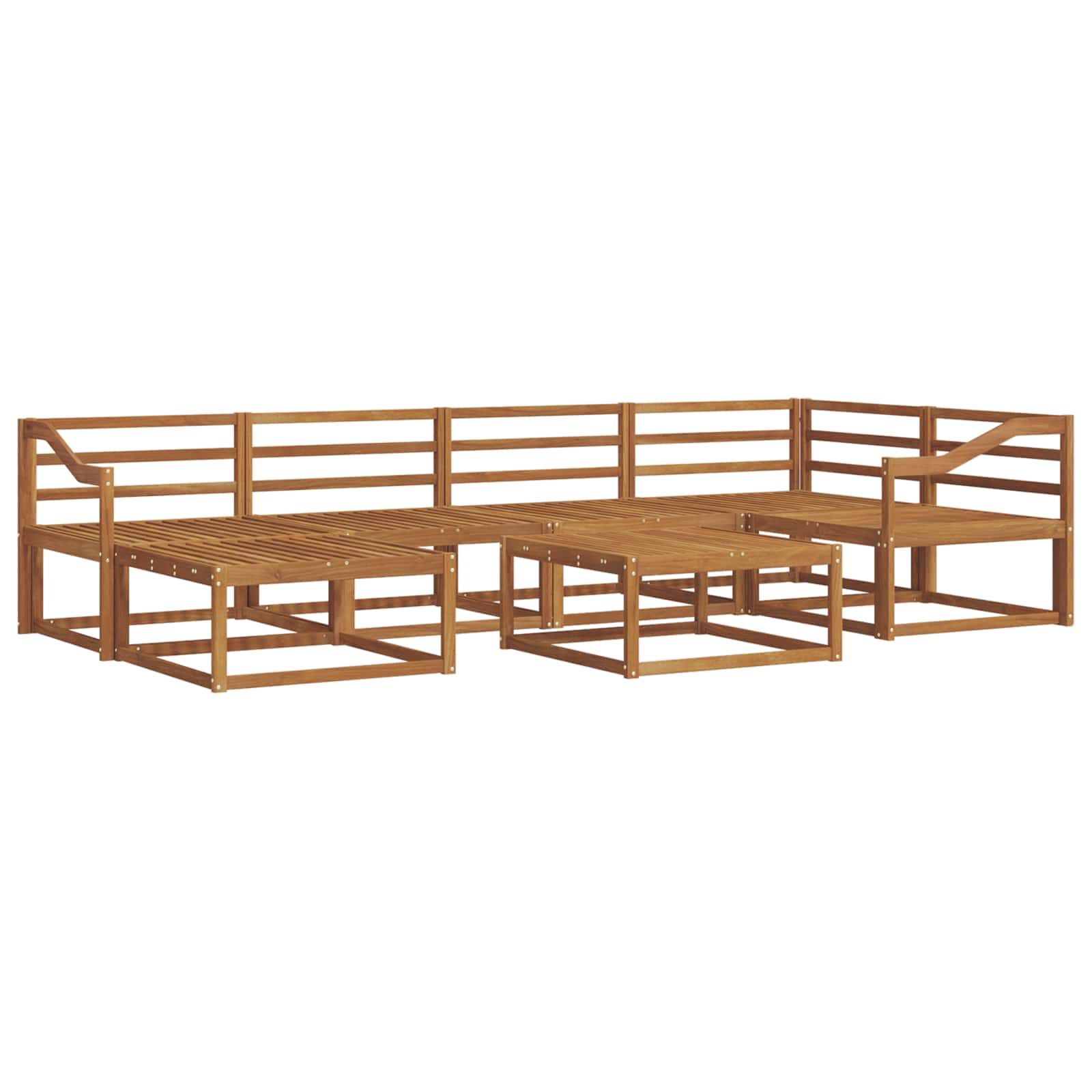 Set di divani da esterno 7 pcs Naturale | homemem39