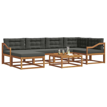 Set di divani da esterno con cuscino 7 pcs Naturale e Antracite | homemem39