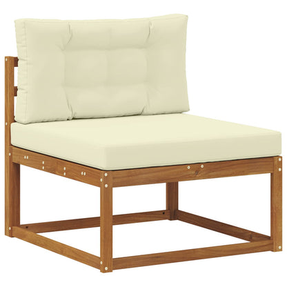 Set di divani da esterno con cuscino 7 pcs Naturale e Crema | homemem39