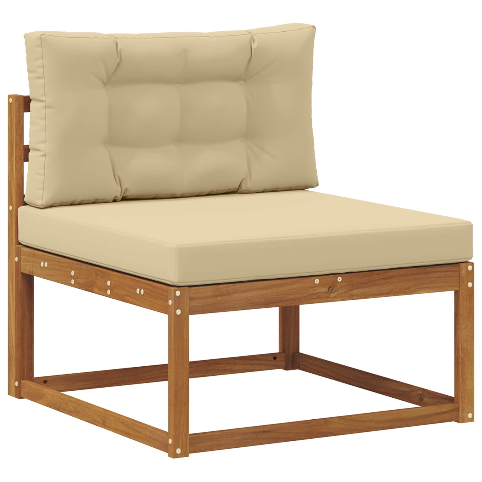 Set di divani da esterno con cuscino 7 pcs Naturale e Beige | homemem39