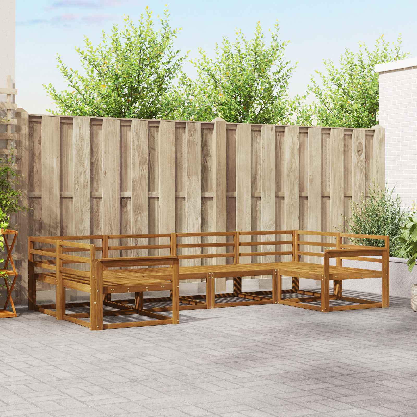 Set di divani da esterno 6 pcs Naturale | homemem39