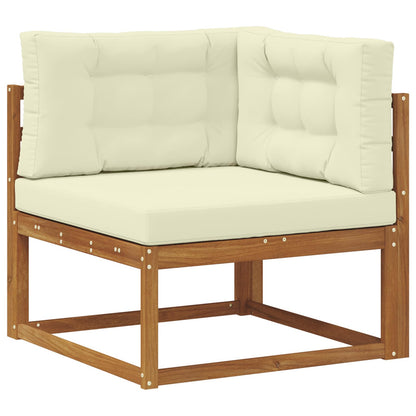 Set di divani da esterno con cuscino 7 pcs Naturale e Crema | homemem39