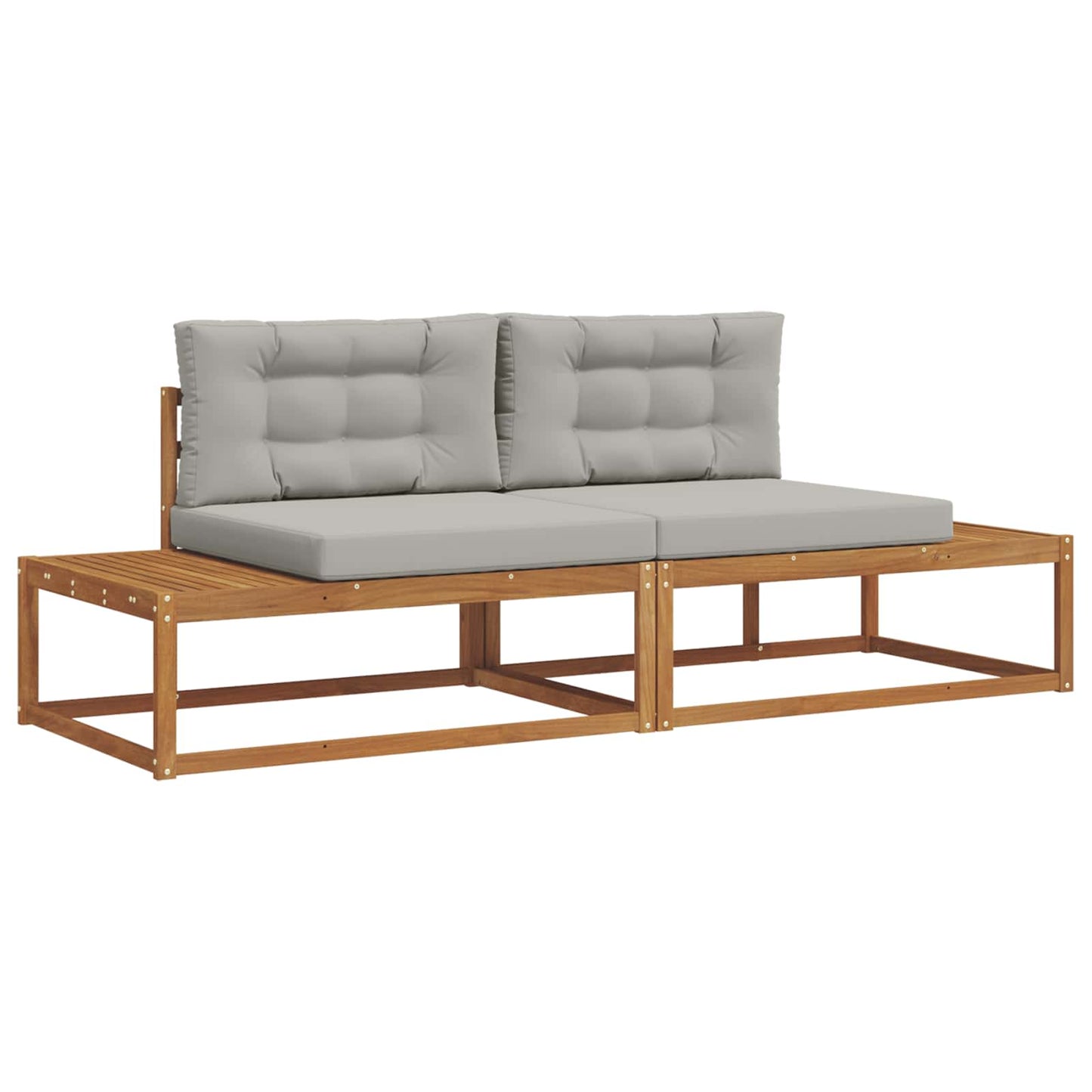 Set di divani da esterno con cuscino Grigio Naturale e Chiaro | homemem39
